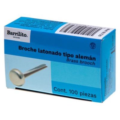 Barrilito | Broche latonado tipo alemán