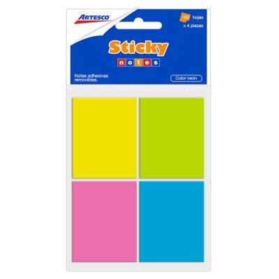 Artesco | Sticky notes | Color neón