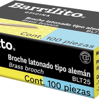 Barrilito | Broche latonado tipo alemán